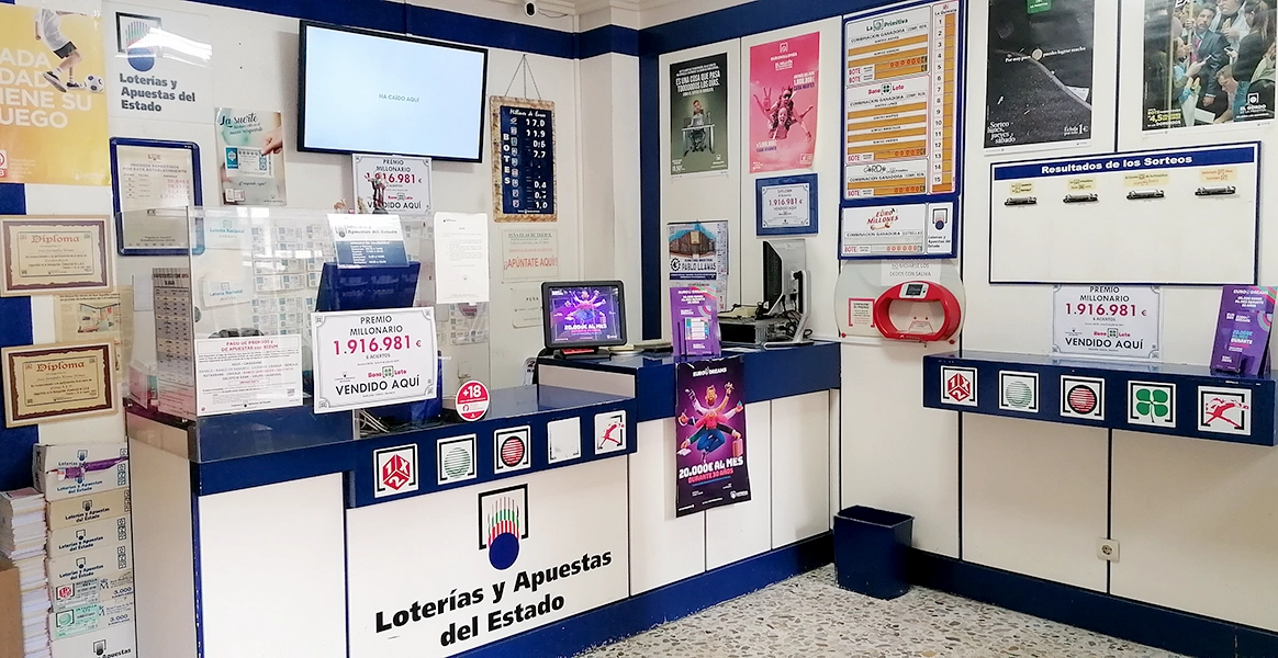 Interior de loterías y papelería Conchi.