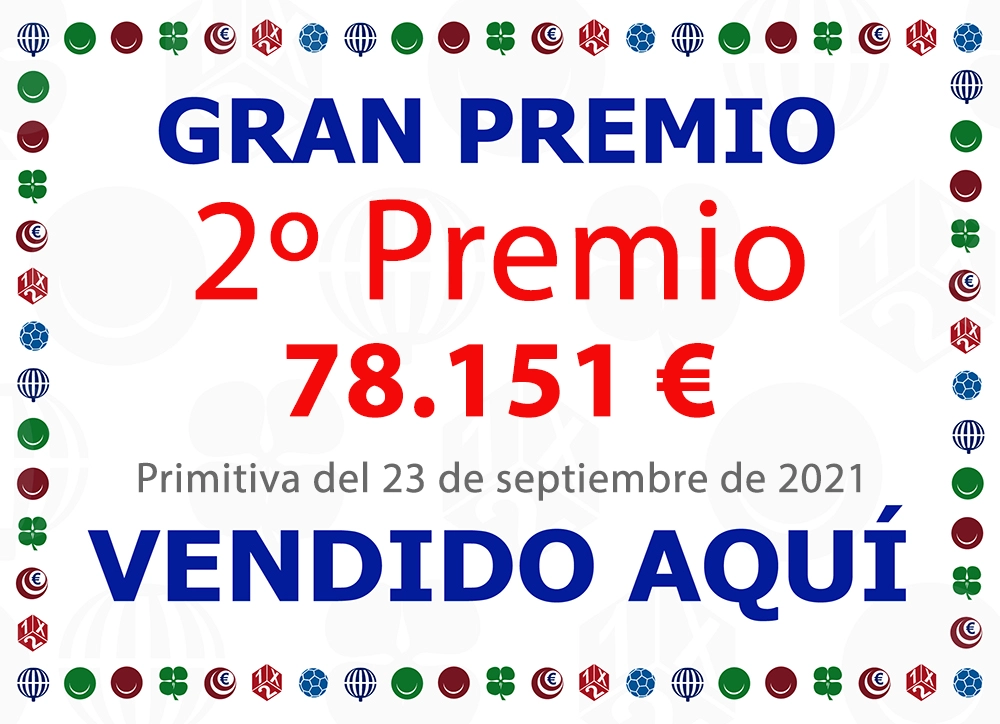 Premio de la Primitiva repartido por loterías y papelería Conchi.